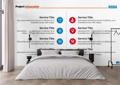 Services Slide Template Wall mural