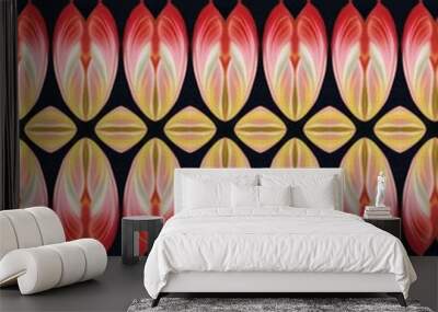 A seamless creative multiple color vector artwork repeating fabric pattern, background, wallpaper and interior decoration design  Wall mural