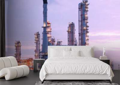 scenic of petrochemical oil refinery plant Wall mural