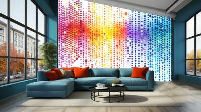 Vibrant Kaleidoscopic Digital Gradient Pattern Backdrop Wall mural