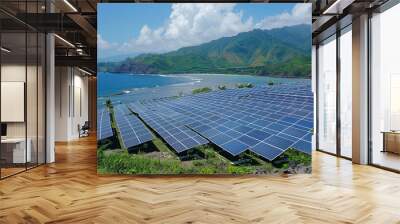 Chinese renewable energy projects in the Pacific. Wall mural