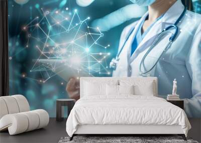 Continuous improvement in data management practices empowers doctors to deliver high-quality healthcare services and enhance patient outcomes. Wall mural