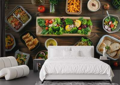 Convenience is a key factor in food consumption. How can the food and beverage industry create convenient yet healthy options for busy consumers? Discuss the potential of meal kits ready-to-eat snacks Wall mural