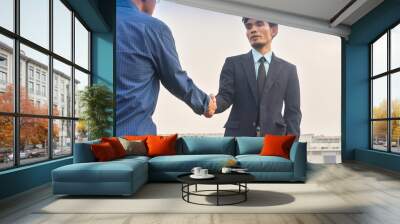 two people shake hands success project professional business partner Wall mural