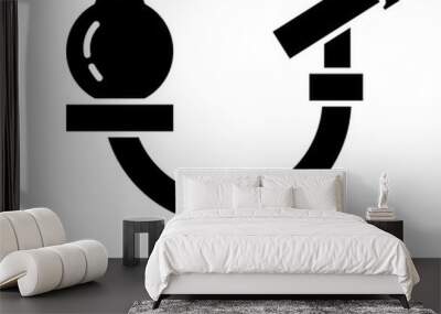 experiment of healthy care with simple icons Wall mural