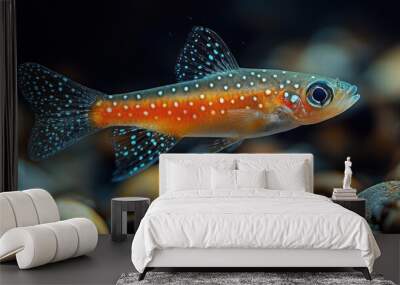 Speckled Fish in Aquarium Wall mural