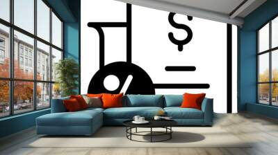 invoice glyph  icon vector illustration isolated on white background Wall mural