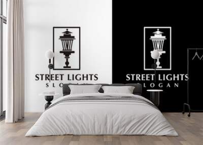 Street light logo design icon template Wall mural