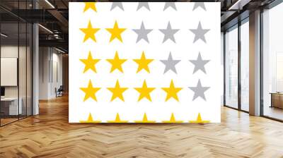 RATTING STAR ICON, ONE RATTING STAR SET ICON Wall mural