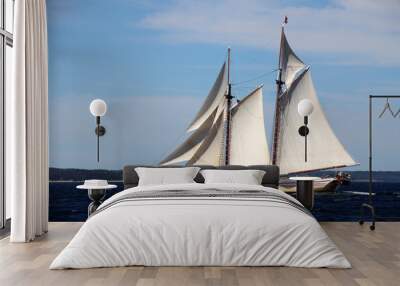 schooner under sail Wall mural