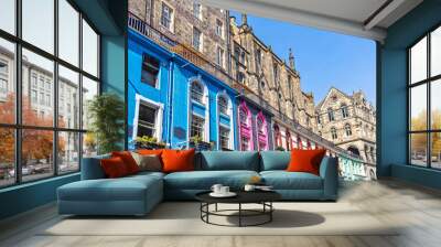 Colorful Victoria Street in Edinburgh Scotland Wall mural