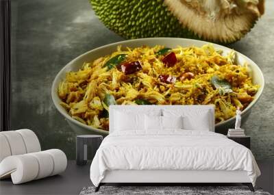 Famous Jackfruit curry dish, idichakka thoran from Kerala recipes. Wall mural