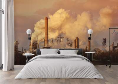 air pollution from smoke stacks Wall mural