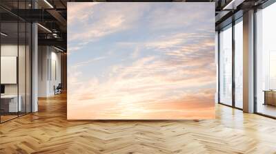 beautiful romantic sunset sky panorama Wall mural