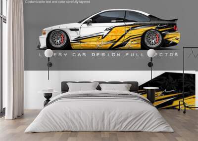 car livery graphic vector. abstract grunge background design for vehicle vinyl wrap and car  Wall mural