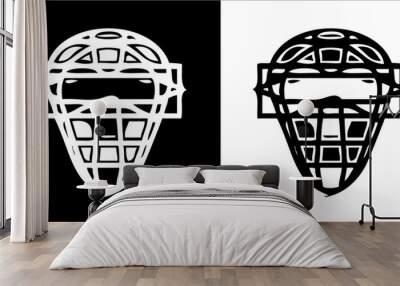 Illustration vector graphics of baseball icon Wall mural