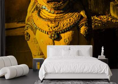 lion statue at night Wall mural