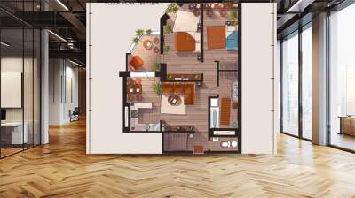 Apartment Floor Plan Wall mural