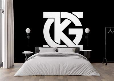 kg gk g k initial letter logo Wall mural