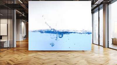 Blue Water with bubbles Wall mural