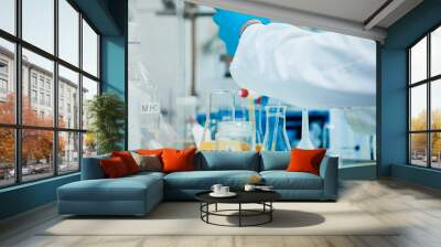 New medicine being researched and developed at a modern chemistry lab Wall mural