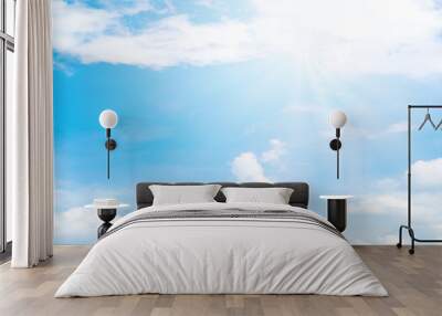 Beautiful blue sky cloudsfor background. Panorama of sky. Wall mural