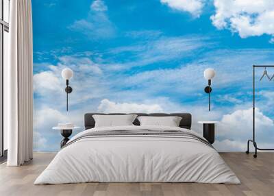 Beautiful blue sky cloudsfor background. Panorama of sky. Wall mural