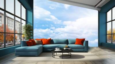 Beautiful blue sky cloudsfor background. Panorama of sky. Wall mural