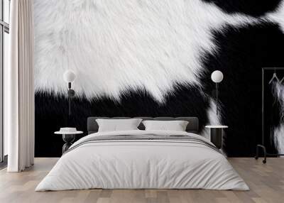 Cow fur (skin)black and white,background or texture Wall mural