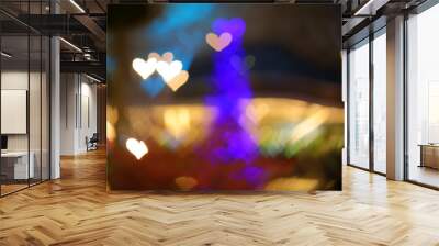 abstract image blur heart light of love background Wall mural