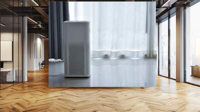 air purifier system cleaning dust pm 2.5 pollution in bedroom Wall mural