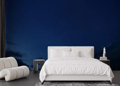 black cloud on blue night sky Wall mural