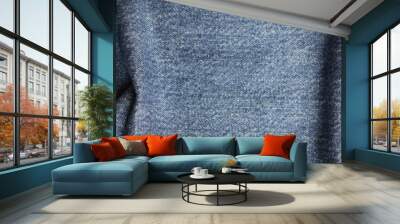 blue denim texture background, jean fabric fashion style Wall mural