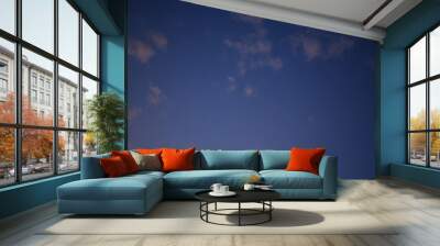 dark blue sky landscape with white cloud Wall mural