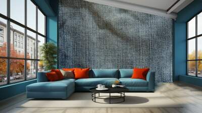 denim design of fashion jeans textile background Wall mural