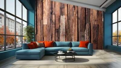 design of dark wood background Wall mural