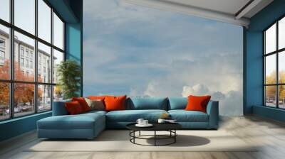 fluffy white cloud above sky background Wall mural