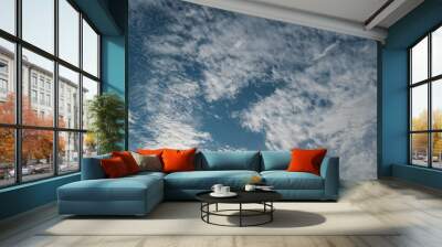 white cloud on clear blue sky Wall mural