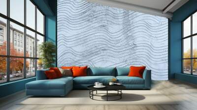 Concrete walls prepared for plastering. Cement surface pattern curves like water waves. Wall mural