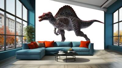 spinosaurus toy stands isolated on white background. Wall mural