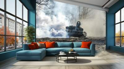 Russian tank T-72 Wall mural