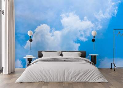 the blue sky. Wall mural