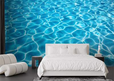 Blue pool water background perfect for summer vibes, pool, water, blue, background, summer, refreshing, relaxation, tranquil Wall mural