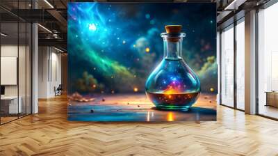 Mystical alchemy bottle for magical potions and chemical experiments, alchemy, bottle, container, mystical, potions Wall mural