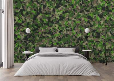 Rainforest Wildlife Camouflage, Highly sophisticated camouflage to destroy visibility. Tactics to hide the enemy. For hiding and destroying missions. Wall mural