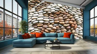 Pattern of decorative stone wall background. Wall mural