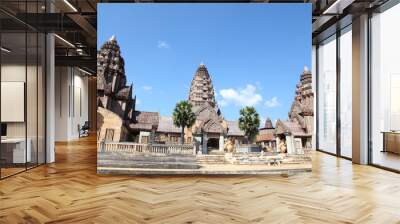 Sand stone castle at Chiang Rai province, Thailand. Religious buildings constructed by the ancient Khmer art. Wall mural