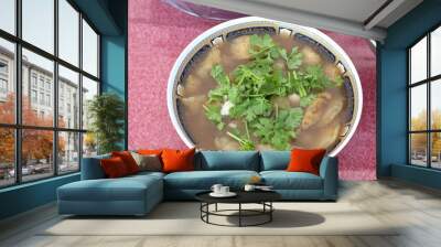 Fish Maw with crab meat in a bowl Wall mural