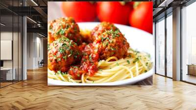 Spaghetti and Meatballs Wall mural