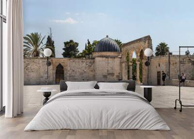 The territory of the interior of the Temple Mount in the Old City in Jerusalem, Israel Wall mural